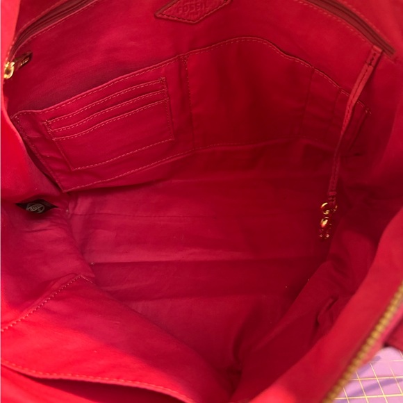 Fossil Pink Pebbled Leather Tote - Picture 3 of 4